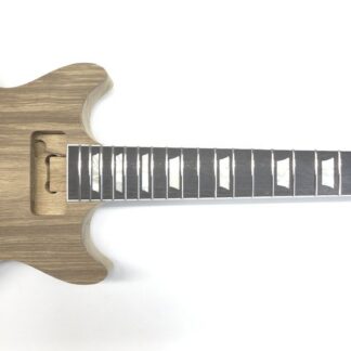 59 Carved Top Double Cut - Black Limba - Ebony - White Binding - P90 - ABR
